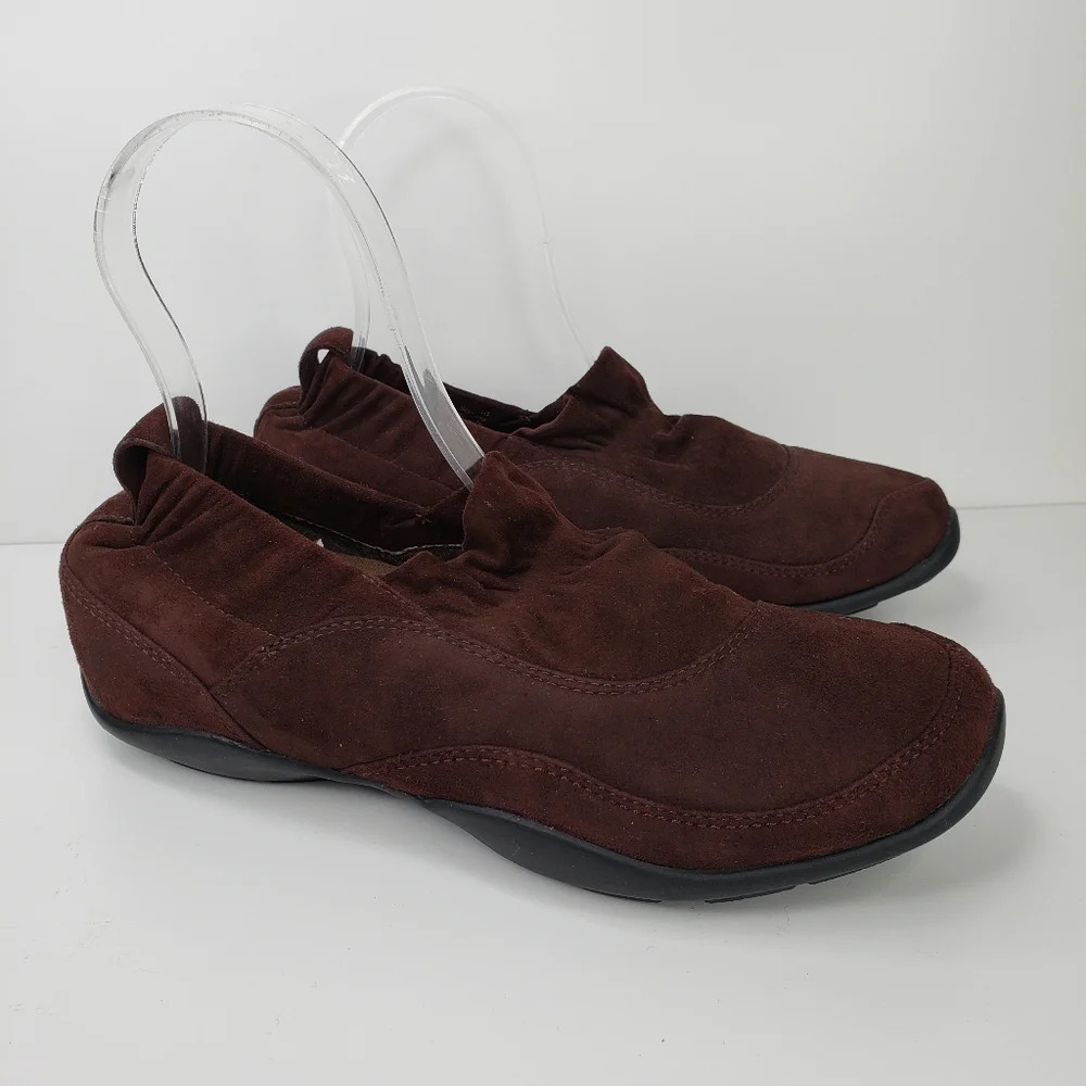 Dansko Cadence Brown Soft Suede Stretch Around Your Heel-Upper Shoe Sz 7.5 to 8.